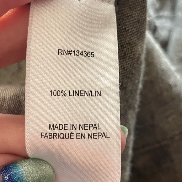 Andrea Jovine 100% Linen Blazer Jacket Gray/Brown Size Large - Picture 8 of 11